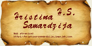 Hristina Samardžija vizit kartica